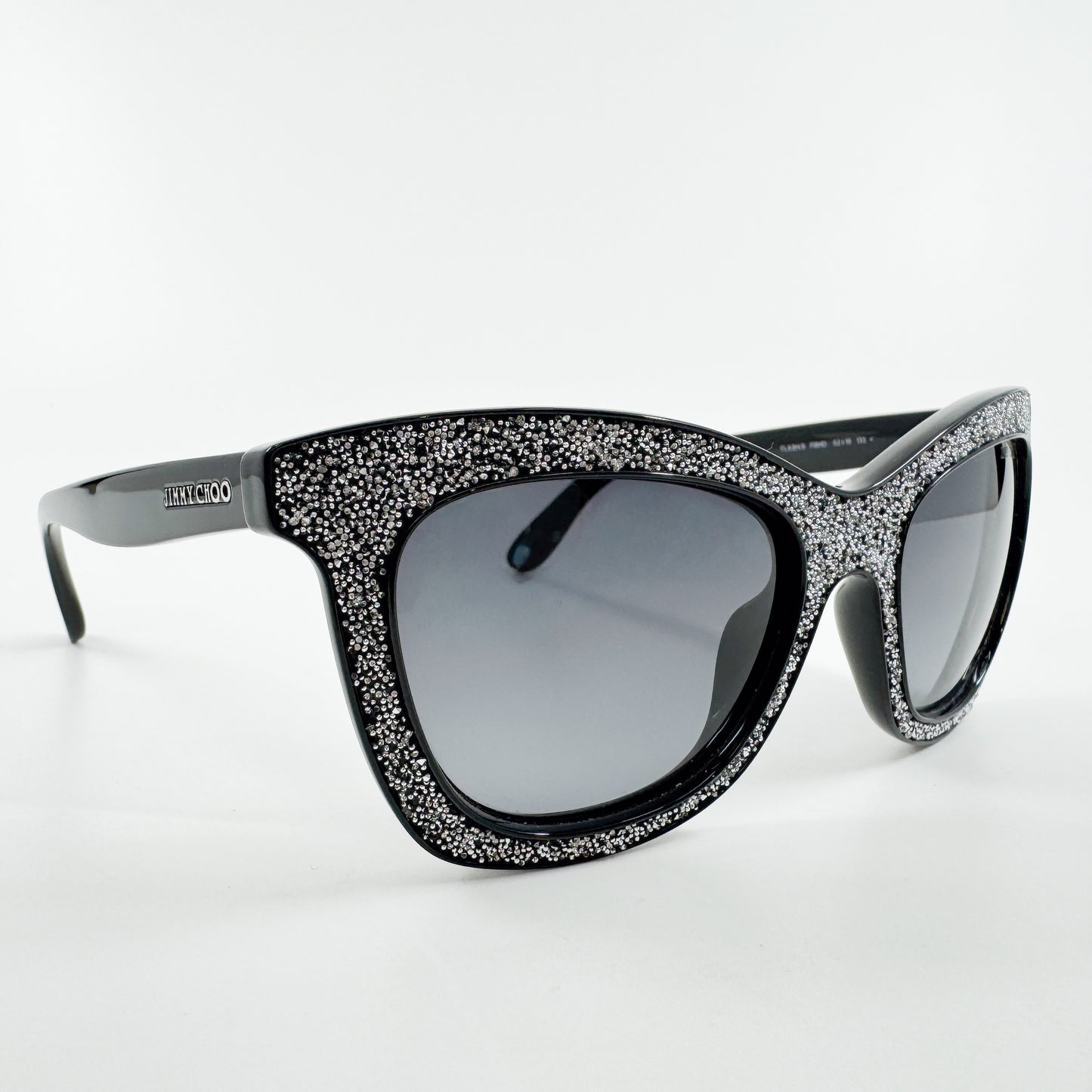 Jimmy Choo Vintage Black Crystal Flash Sunglasses