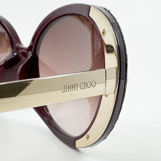 Jimmy Choo Vintage Burgundy Butterfly Millie Sunglasses [ES1D8]