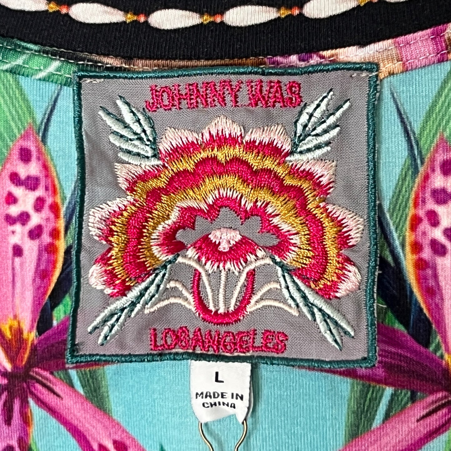 Johnny Was 'The Janie Favorite' Henley Tee - L ~ AU12-14 [NEW]