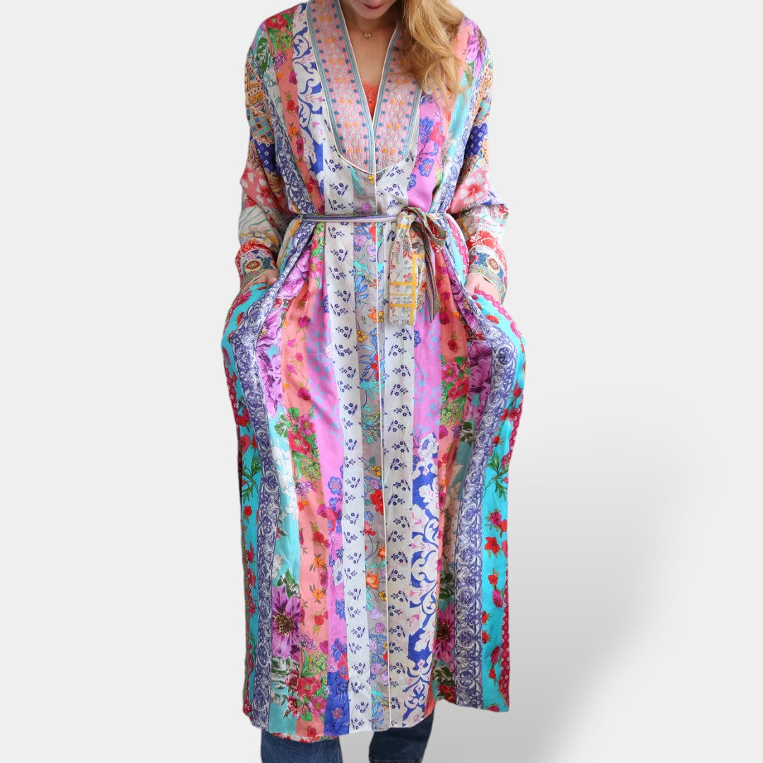 Johny Was Ensemble Tove Long Kimono Duster Coat Medium ~ AU10-12 [NEW]