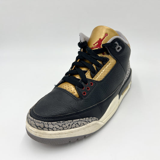 Nike Jordan 3 Retro Black Cement Gold Sneakers (W) AU9 ~ UK6.5 ~ EU40.5