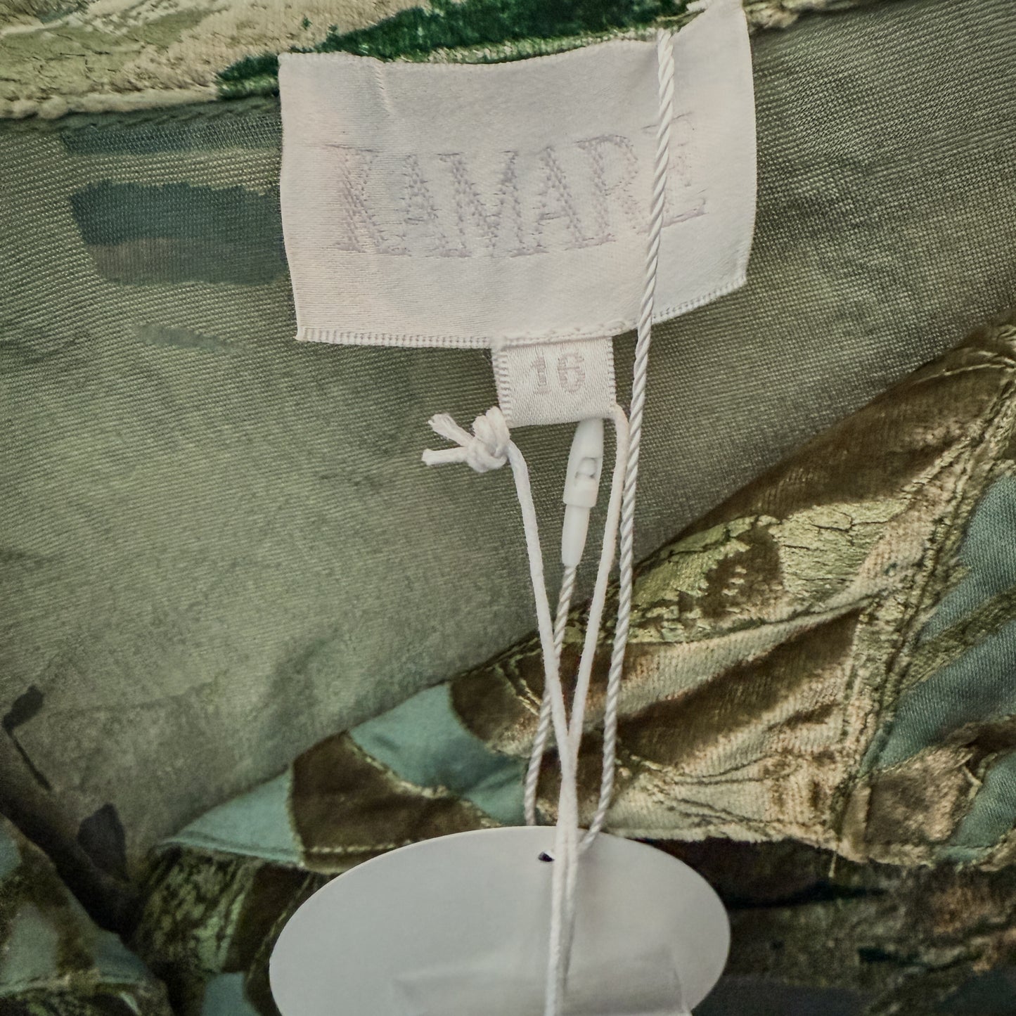 Kamare Green Silk Viscose Palm Ilona Shirt AU16 [NEW]
