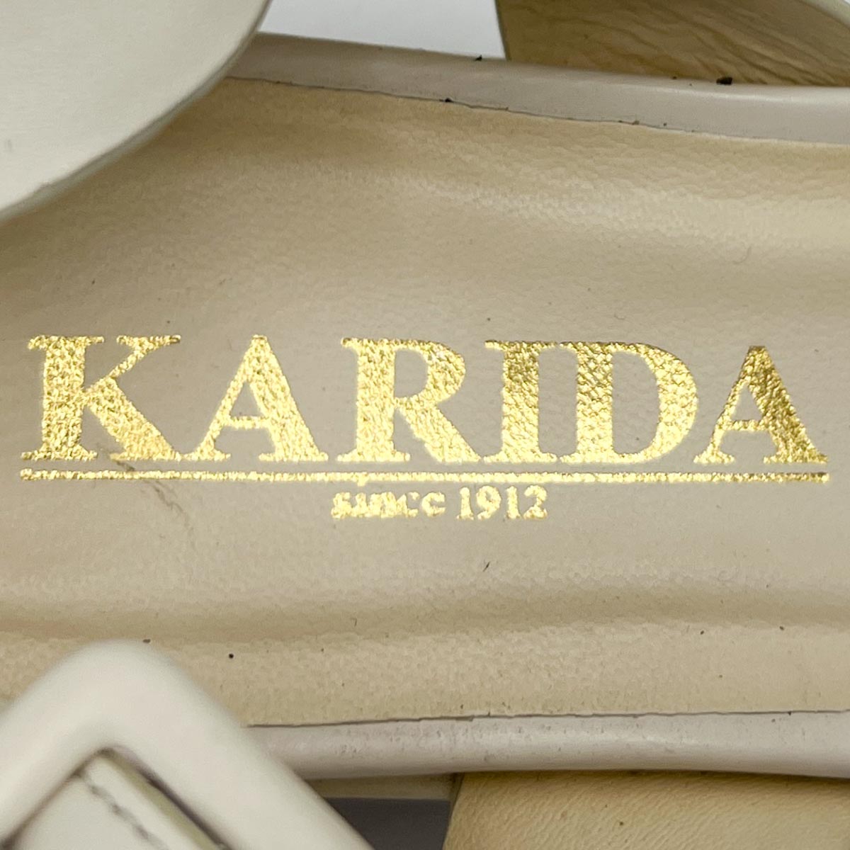 Karida 1912 Off White Leather Sandals Shoes EU40 ~ AU9 [NEW]