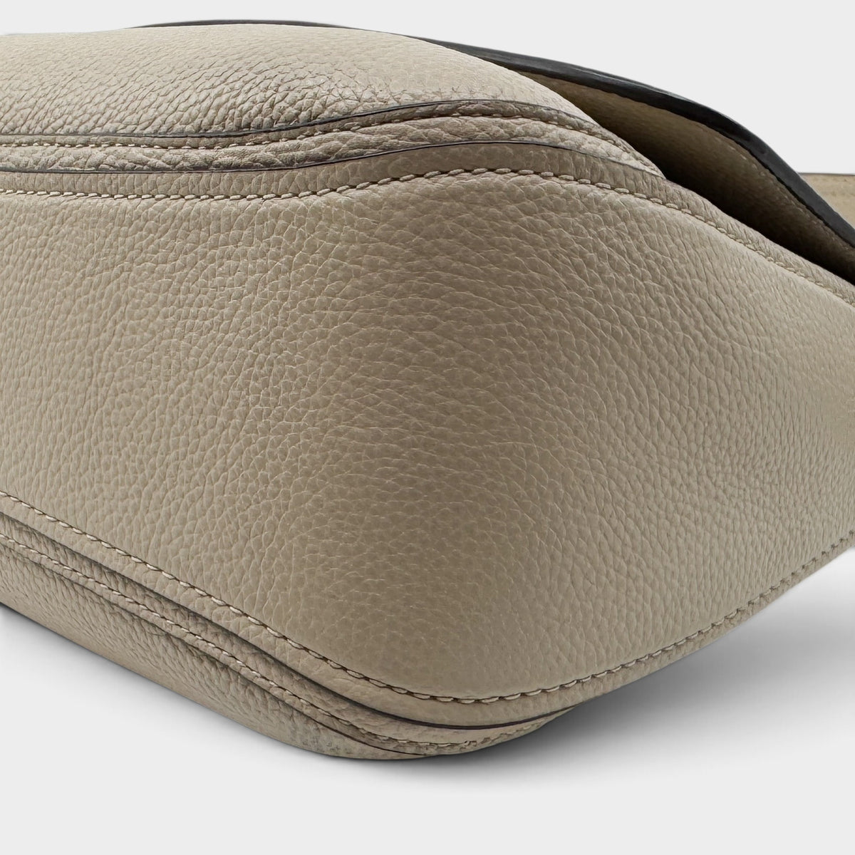 Kate Spade Hudson Beige Pebbled Leather Convertible Shoulder Crossbody Bag