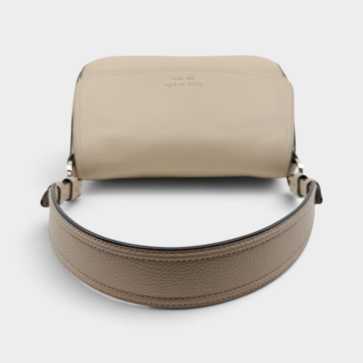 Kate Spade Hudson Beige Pebbled Leather Convertible Shoulder Crossbody Bag