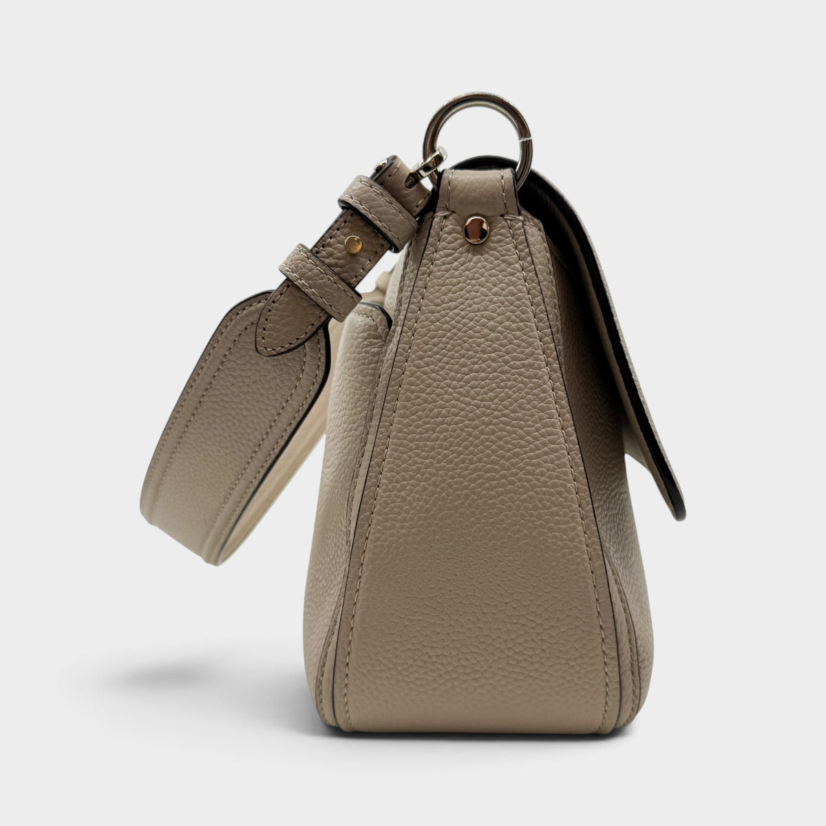 Kate Spade Hudson Beige Pebbled Leather Convertible Shoulder Crossbody Bag