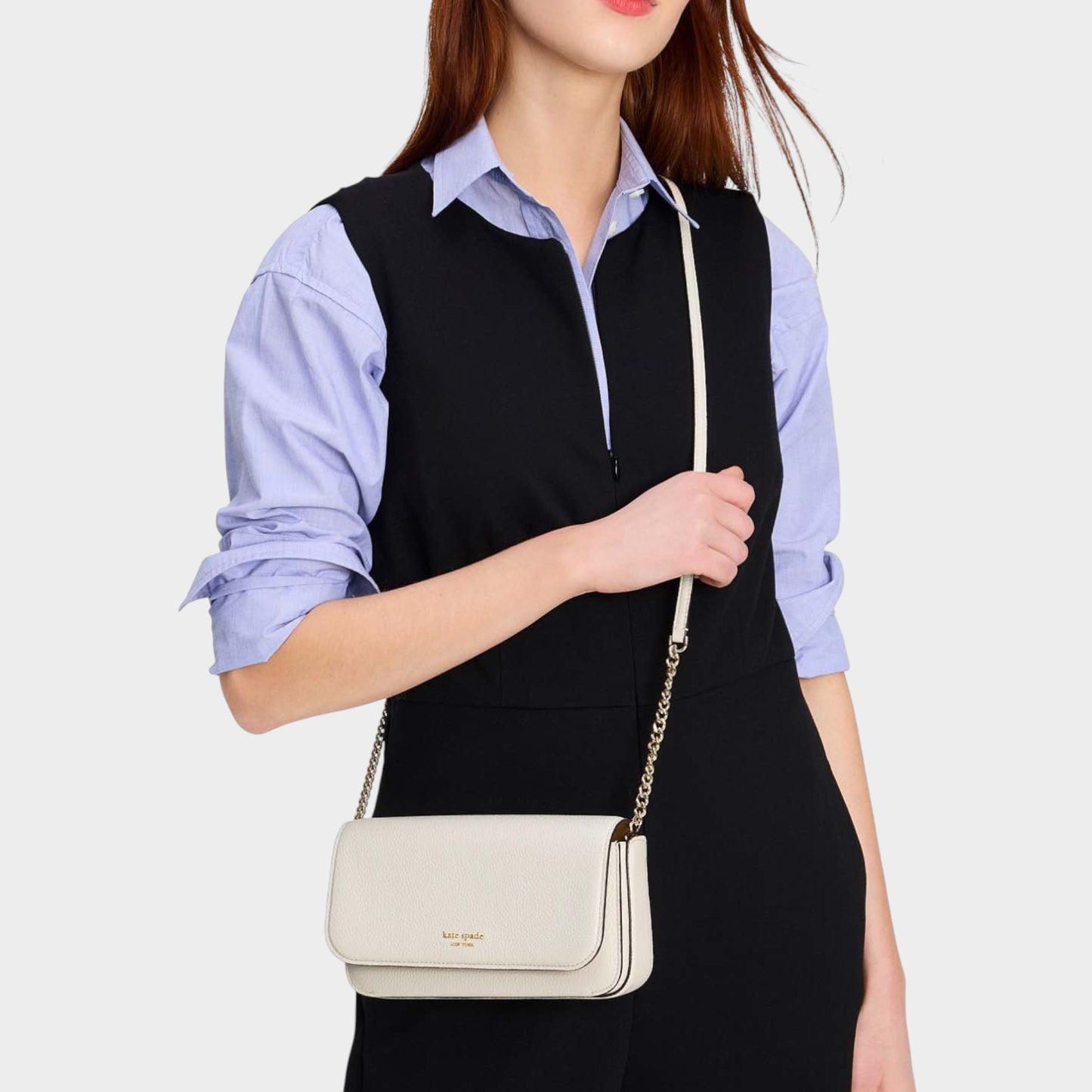 Kate Spade Off White Leather Ava Wallet Crossbody Bag
