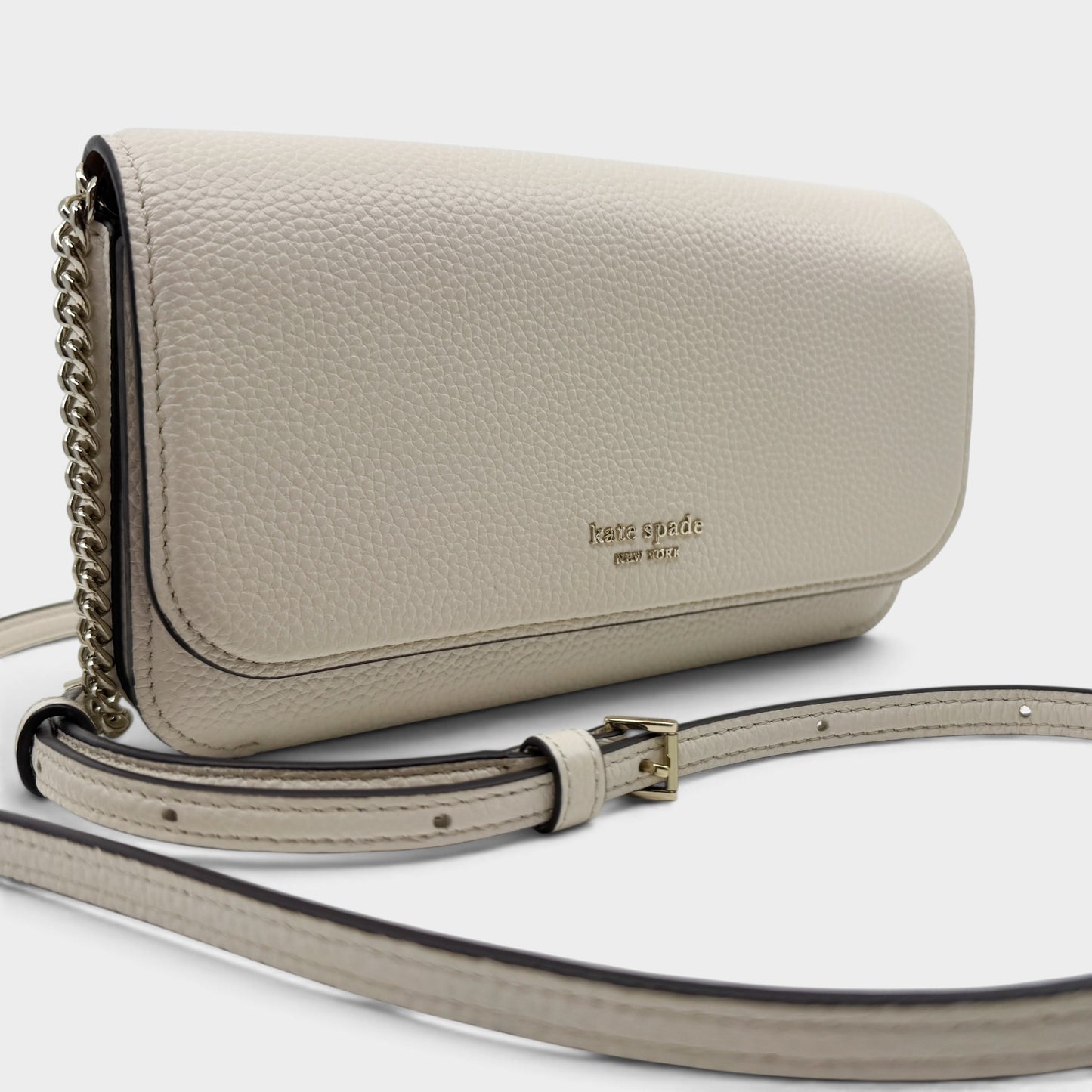 Kate Spade Off White Leather Ava Wallet Crossbody Bag