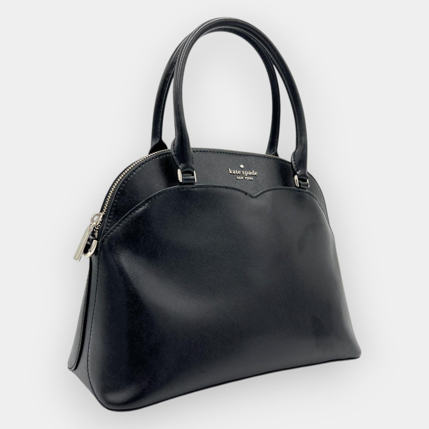 Kate Spade NY Black Saffiano Leather Top Handle Tote Bag