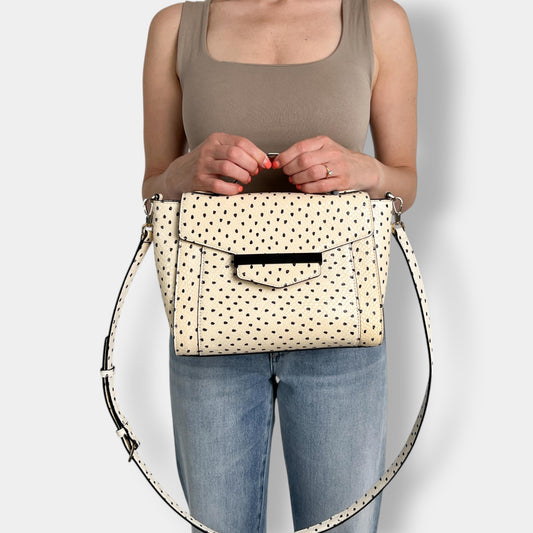 Kate Spade NY Flamingo Dot Cream Marra Leather Handbag