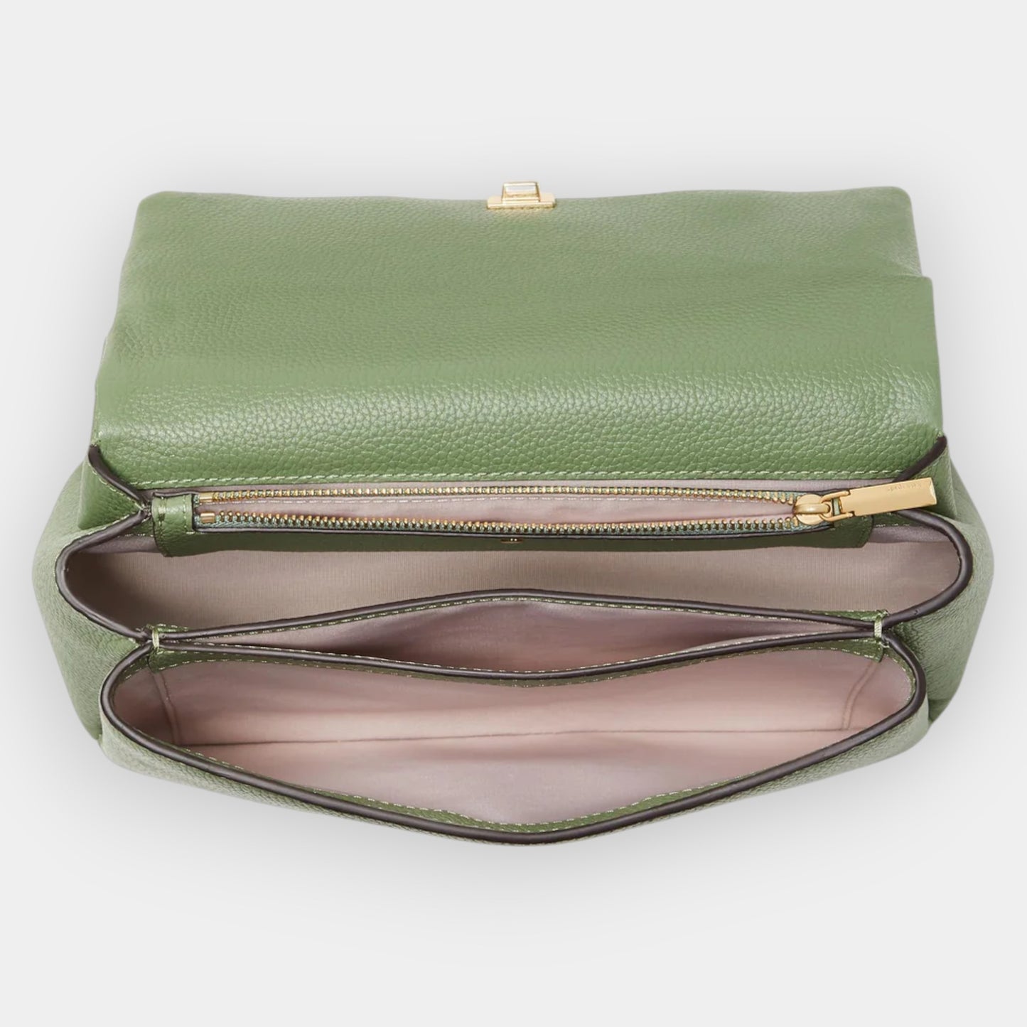 Kate Spade NY Light Olive Green Carlyle Flap Medium Shoulder Bag