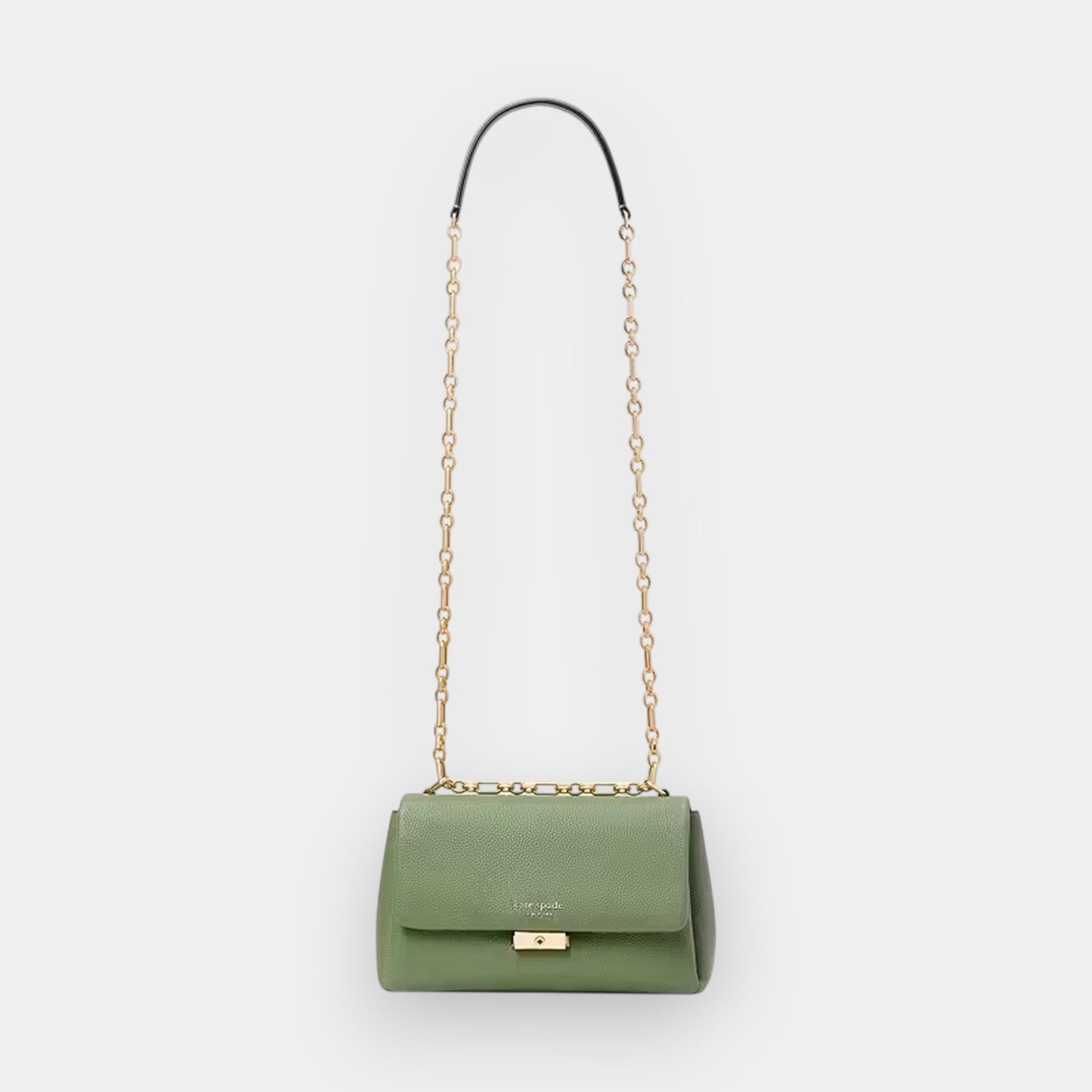 Kate Spade NY Light Olive Green Carlyle Flap Medium Shoulder Bag