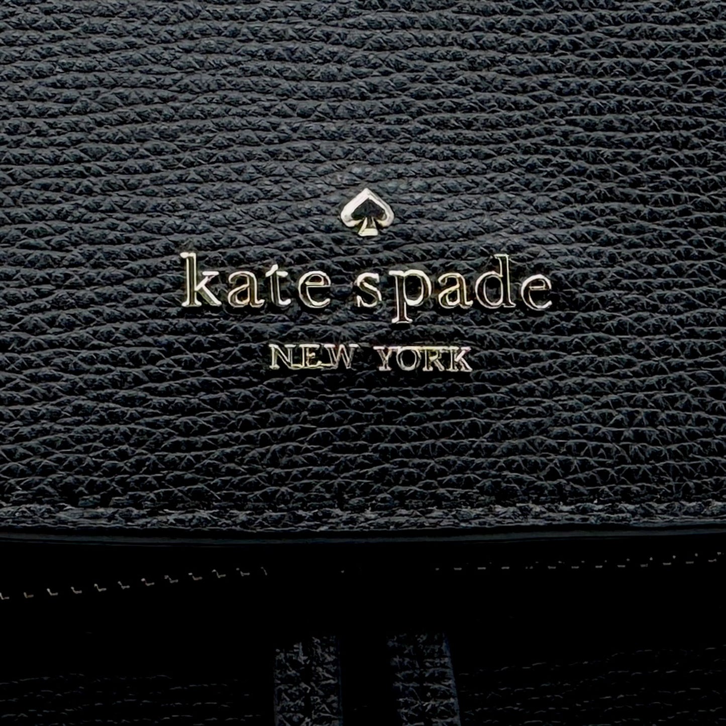 Kate Spade NY Black Leather Kristi Medium Flap Backpack [NEW]