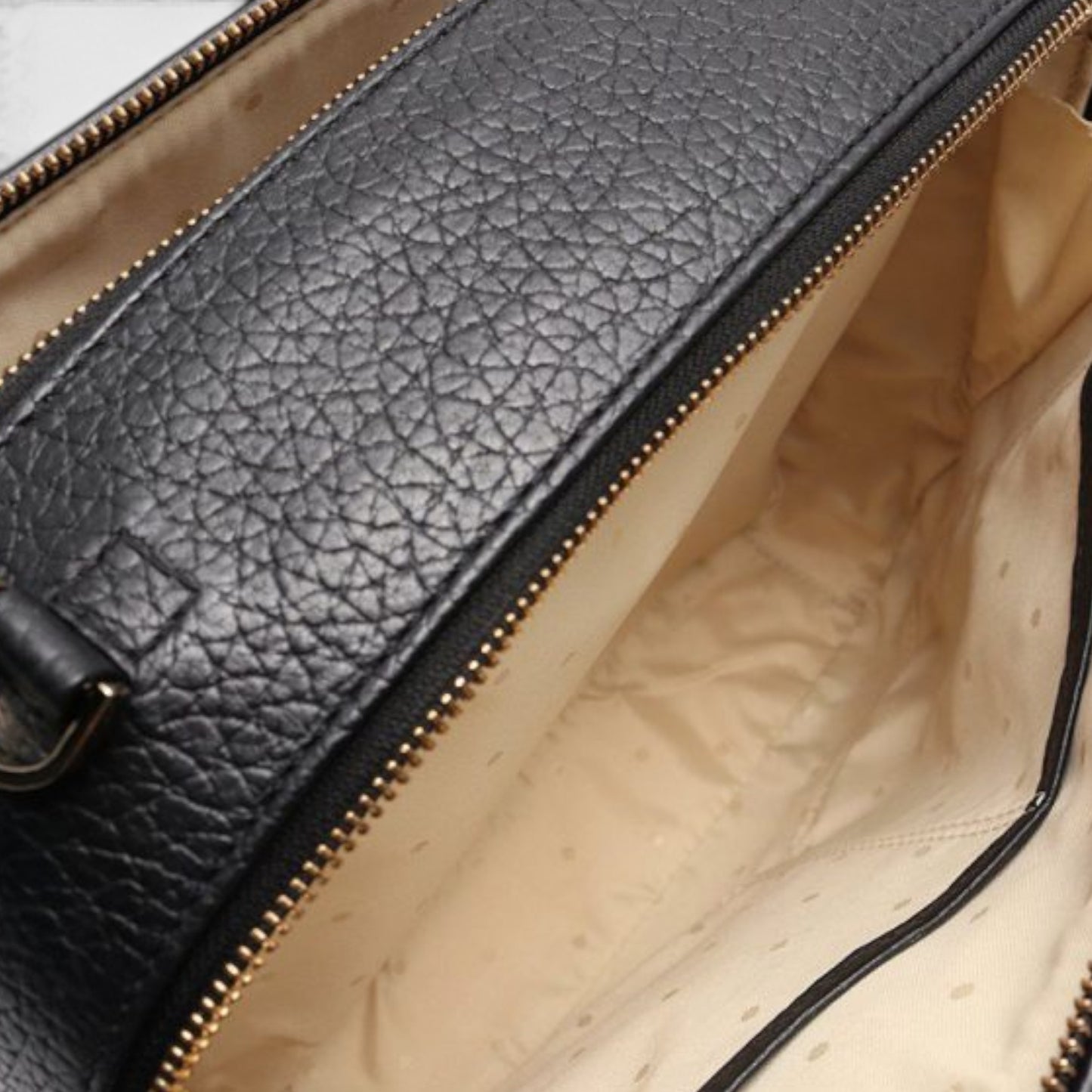Kate Spade Black Grained Leather Cecil Court Elia Satchel Bag