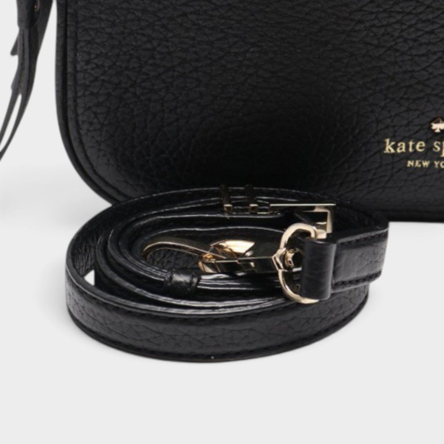 Kate Spade Black Grained Leather Cecil Court Elia Satchel Bag