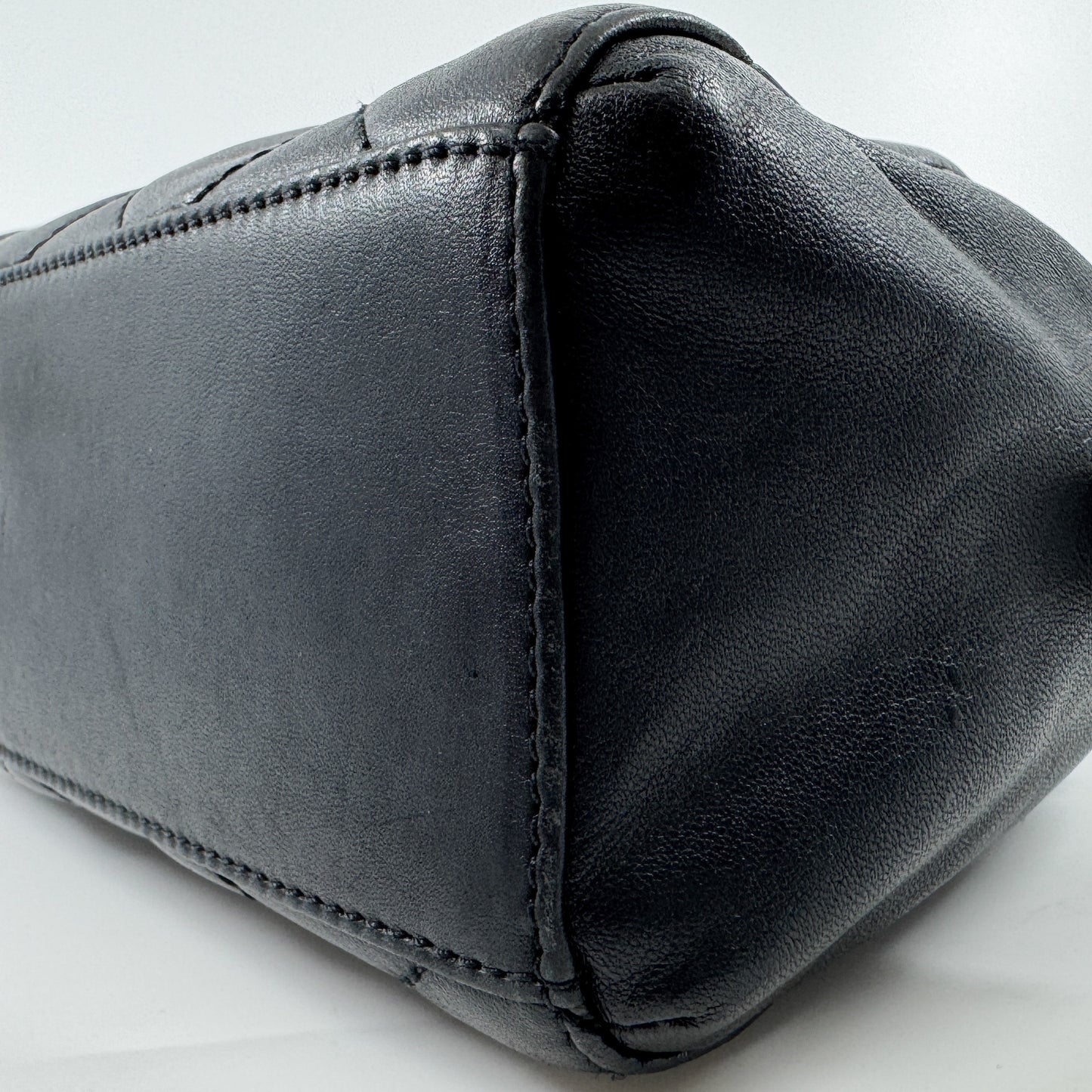 Kate Spade NY Black Quilted Leather Crossbody Top Handle Bag