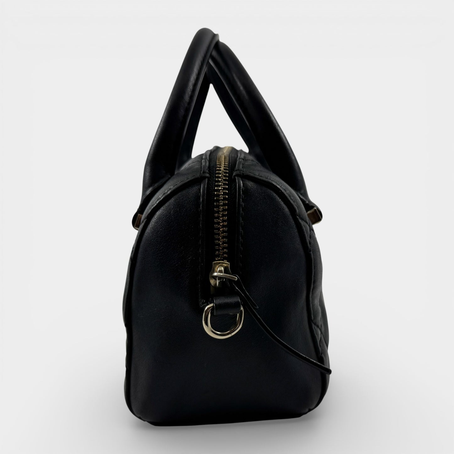 Kate Spade NY Black Quilted Leather Crossbody Top Handle Bag