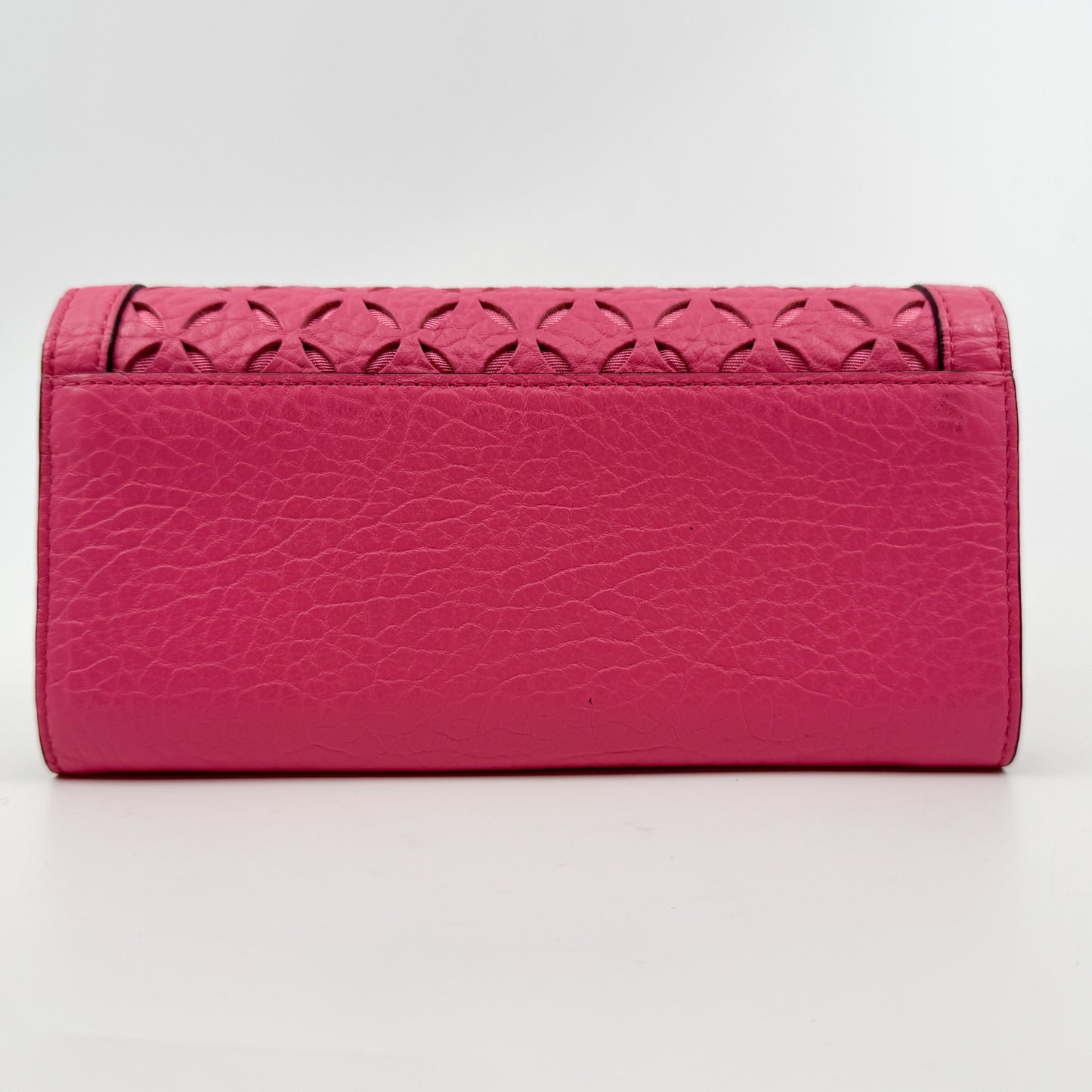 Kate Spade Bright Pink Laser Cut Perry Lane Wristlet Wallet