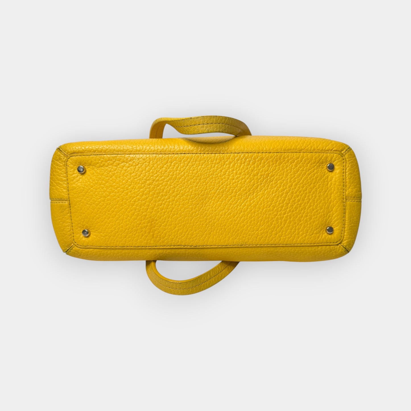 Kate Spade NY Yellow Pebbled Leather Grove Court Lainey Top Handle Bag