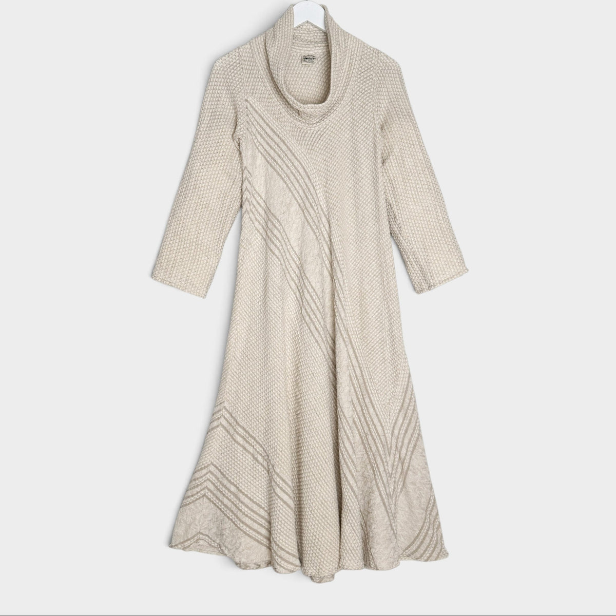 La Bottega di Brunella Beige Linen Fit Flare Dress P ~ Medium ~ AU10-12