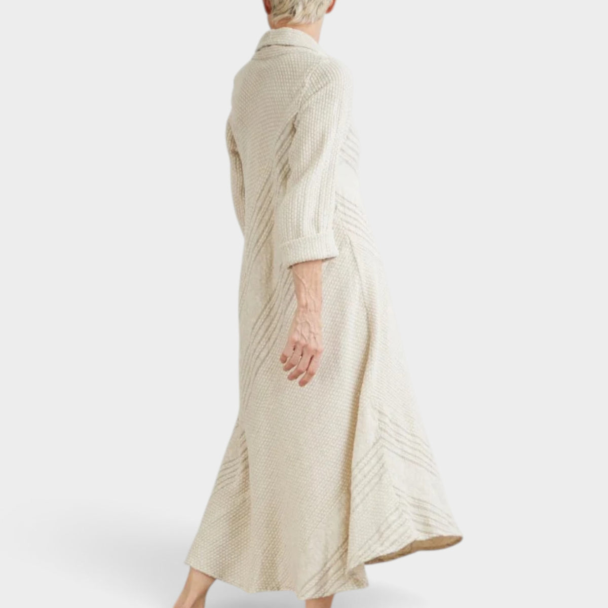 La Bottega di Brunella Beige Linen Fit Flare Dress P ~ Medium ~ AU10-12