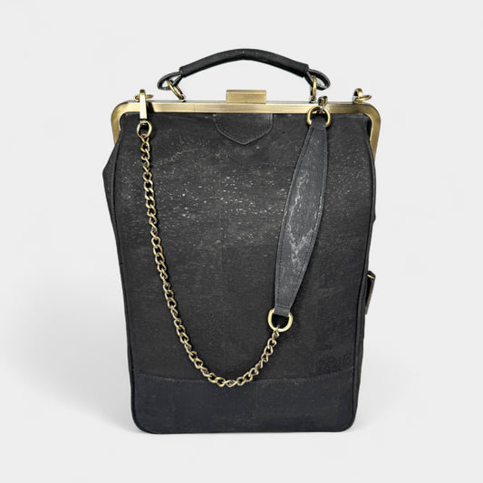 Laflore Paris Black Bobobark 3 in 1 Cork Laptop Bag