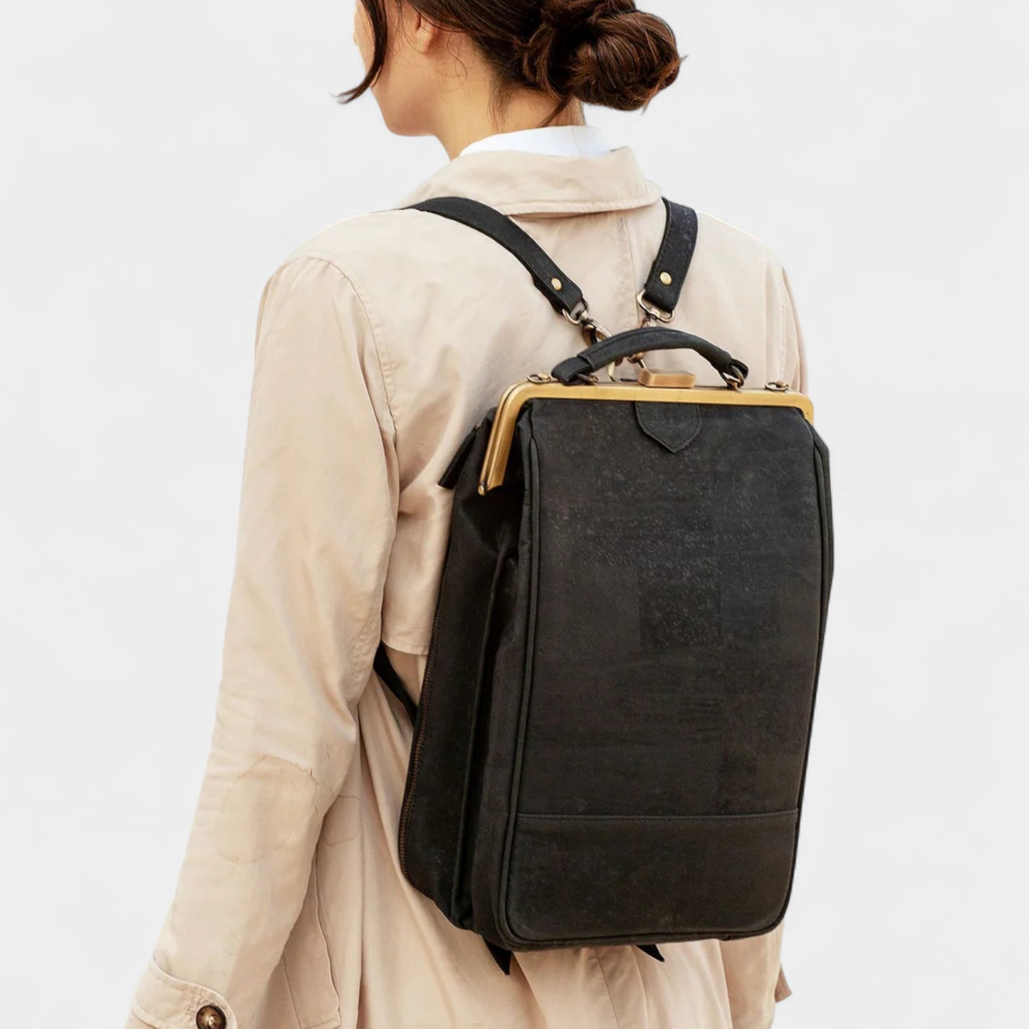 Laflore Paris Black Bobobark 3 in 1 Cork Laptop Bag