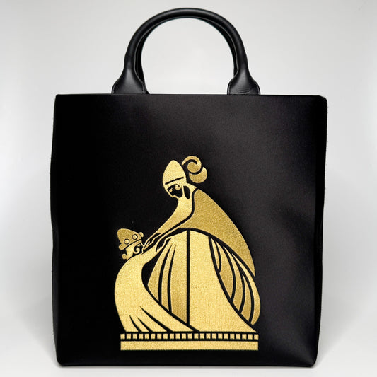 Lanvin Paris Mother & Child Black Large Shopper Tote Bag