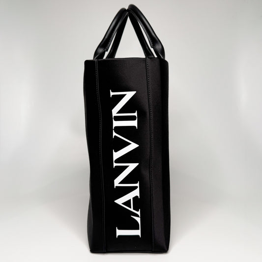Lanvin Paris Mother & Child Black Large Shopper Tote Bag