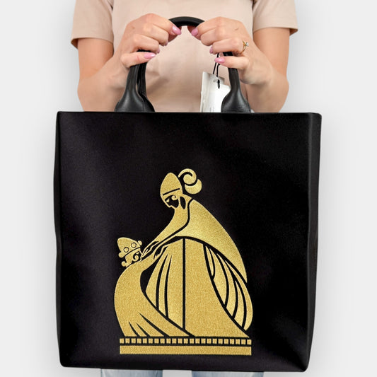 Lanvin Paris Mother & Child Black Large Shopper Tote Bag