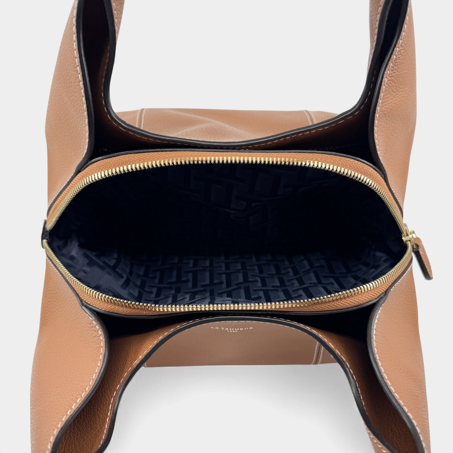 Le Tanneur Juliette Tan Brown Leather Shoulder Bag