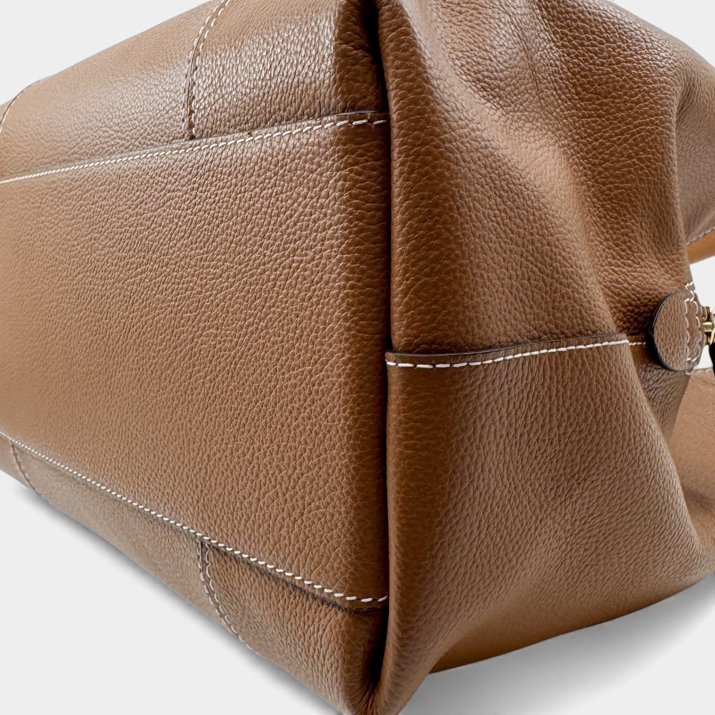 Le Tanneur Juliette Tan Brown Leather Shoulder Bag