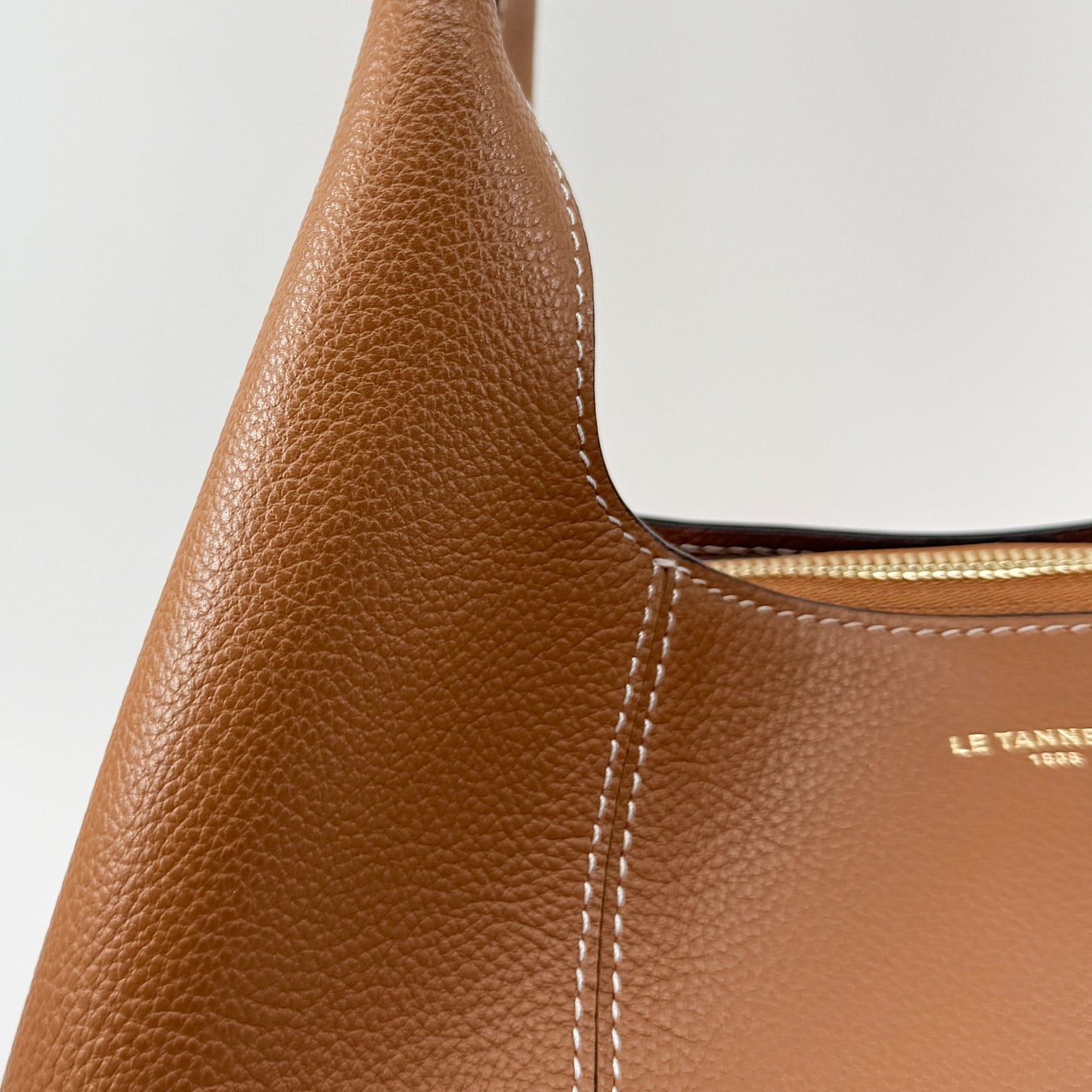 Le Tanneur Juliette Tan Brown Leather Shoulder Bag