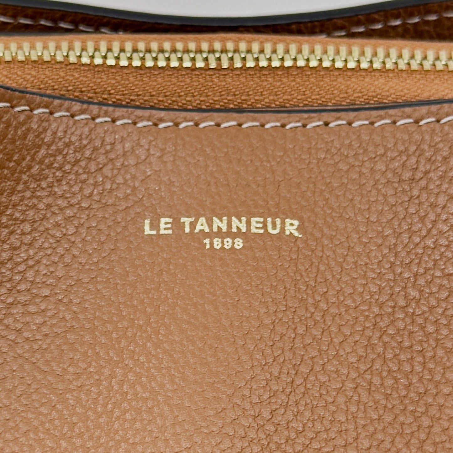Le Tanneur Juliette Tan Brown Leather Shoulder Bag
