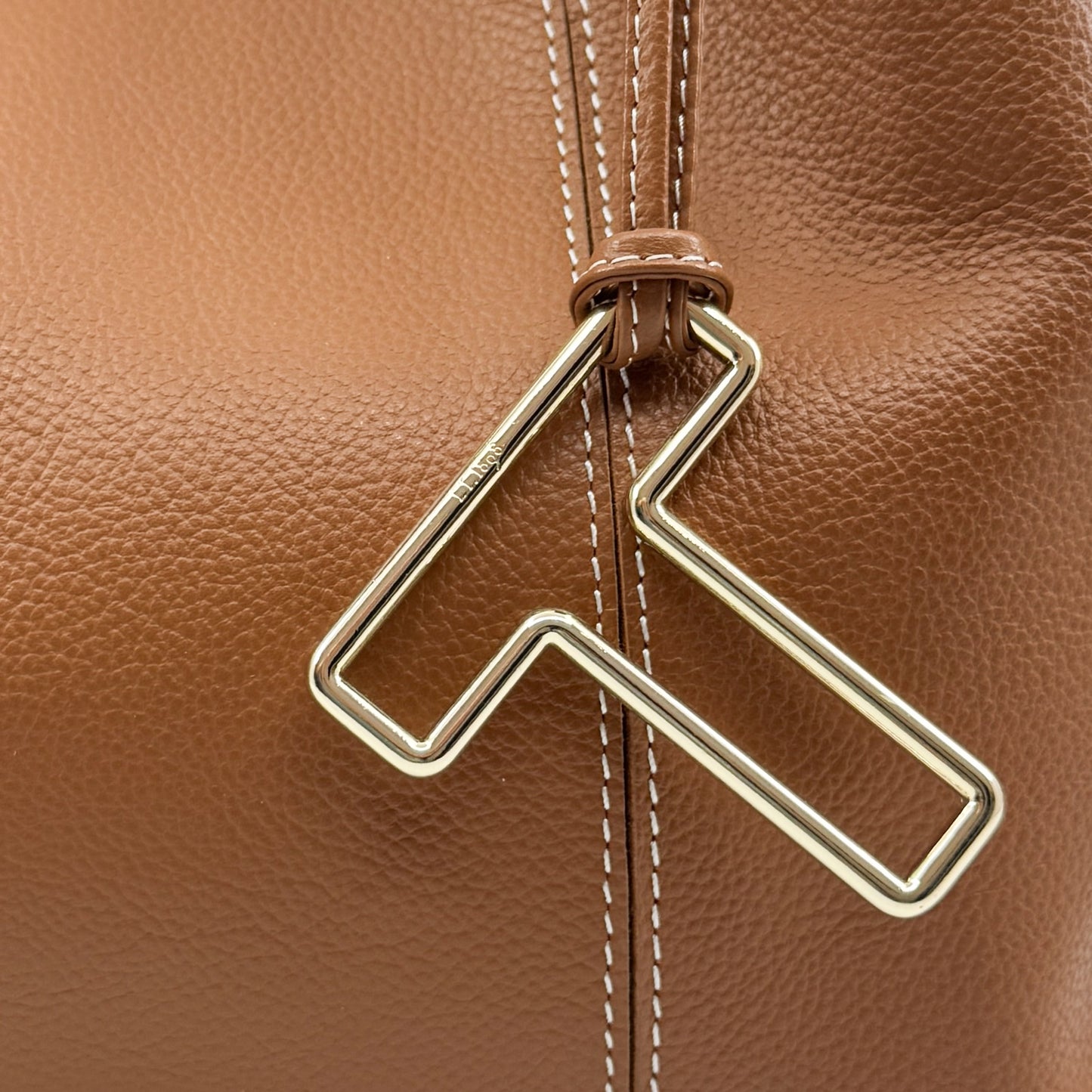 Le Tanneur Juliette Tan Brown Leather Shoulder Bag