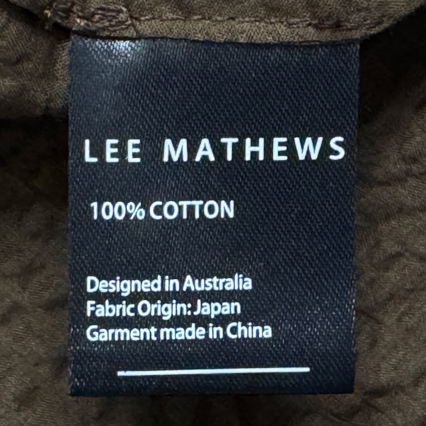 Lee Mathews Walnut Brown 100% Cotton Alma Midi Dress 1 ~ AU8-10 [NEW]