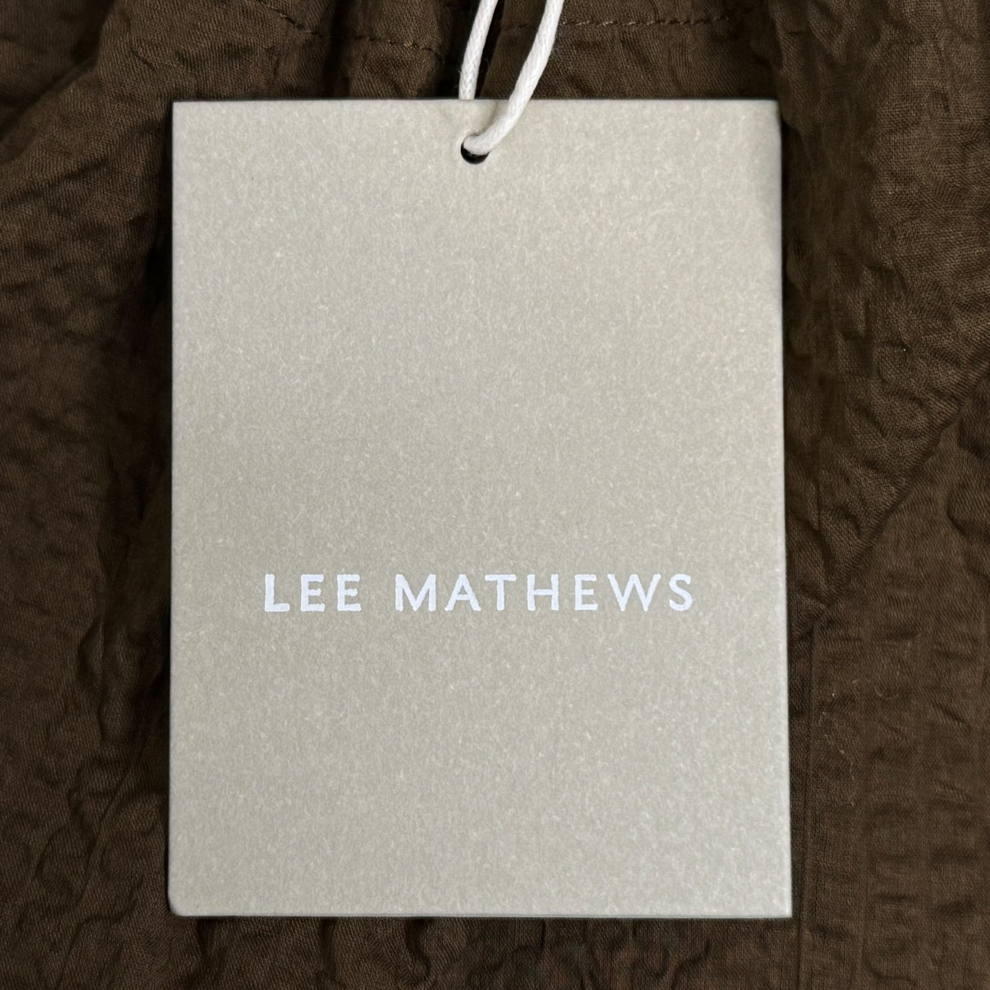 Lee Mathews Walnut Brown 100% Cotton Alma Midi Dress 1 ~ AU8-10 [NEW]