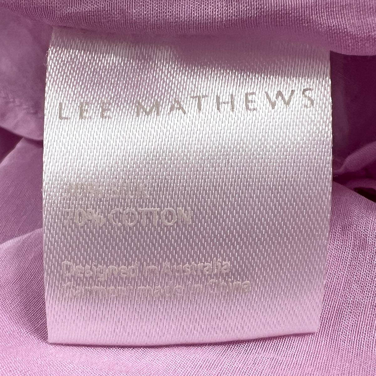 Lee Mathews Pink Cotton & Silk Ruffle Dress 1 ~ AU8