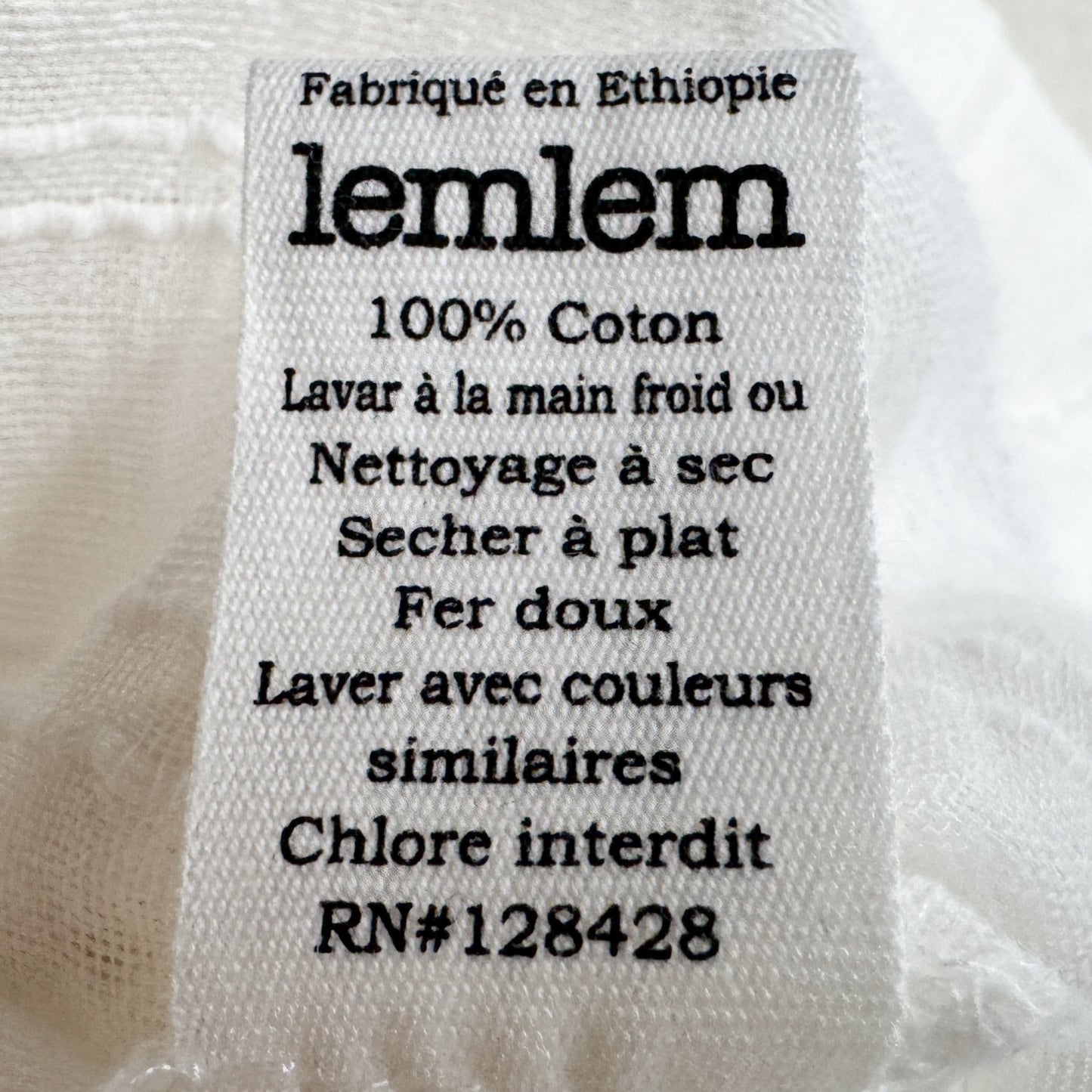 LEMLEM Off White Cotton Belted Sheer Kelali Sundress Medium ~ AU10-12