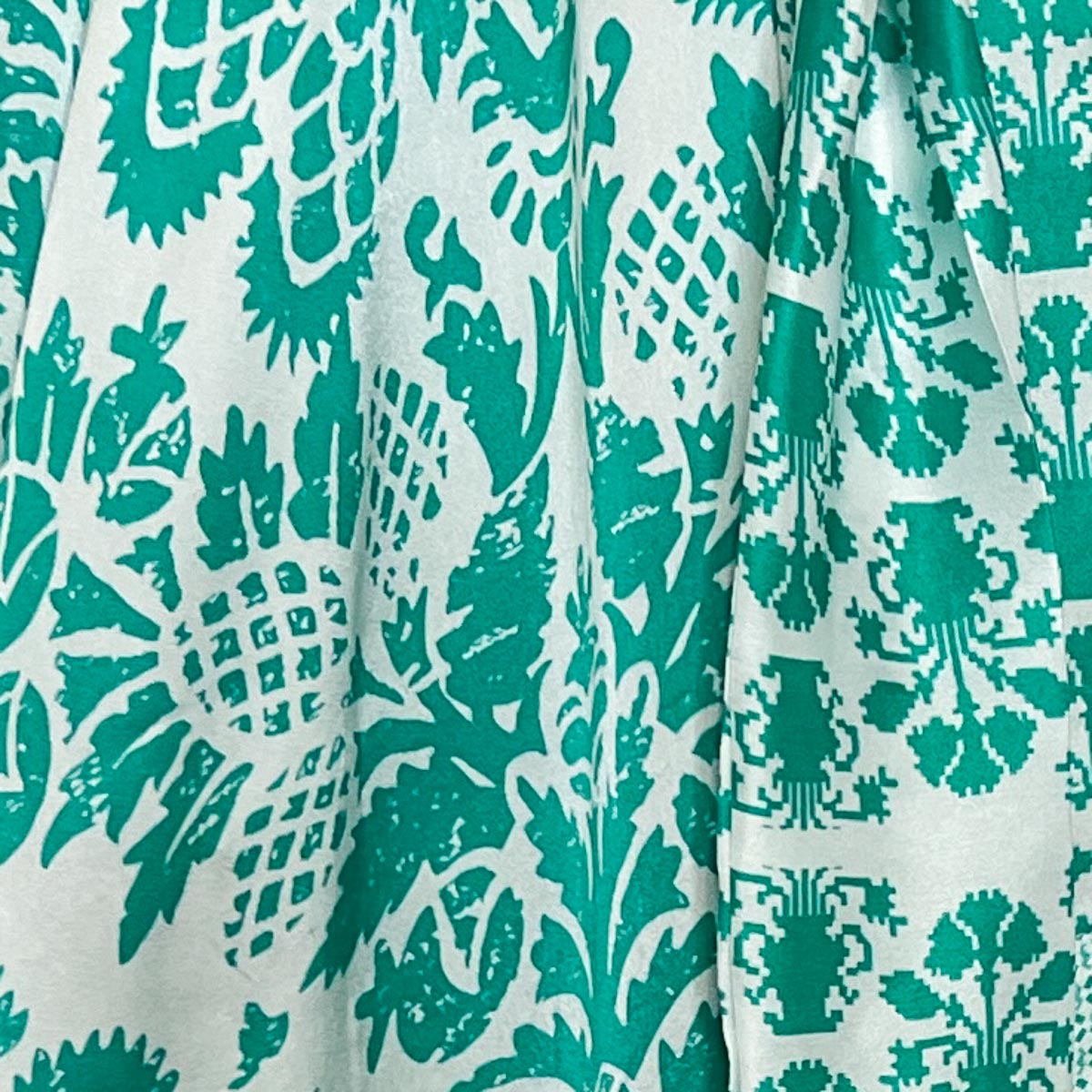 Lola Australia Norman Silk Maxi Turquoise Pineapple Print Dress Small ~ AU8 [NEW]