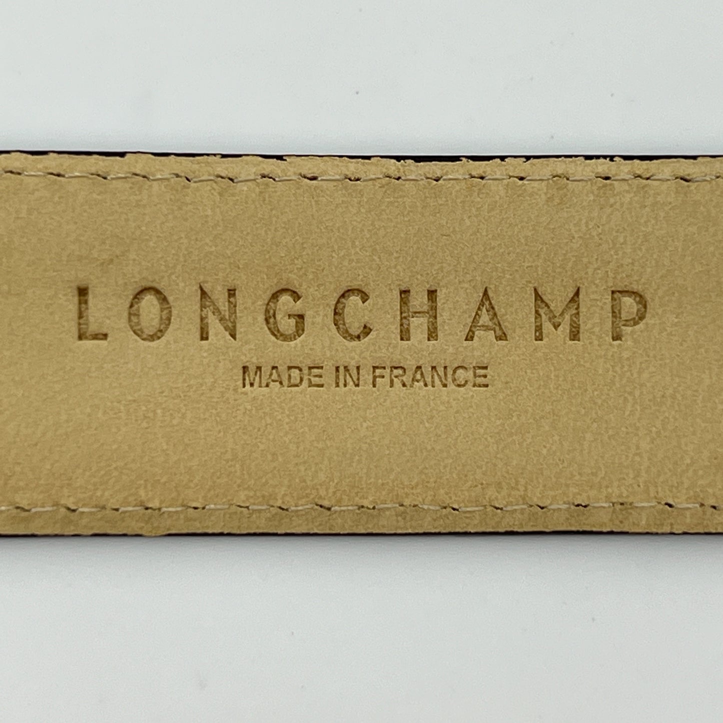 Longchamp Dark Brown Leather 3cm Belt Medium ~ 100 cm Length