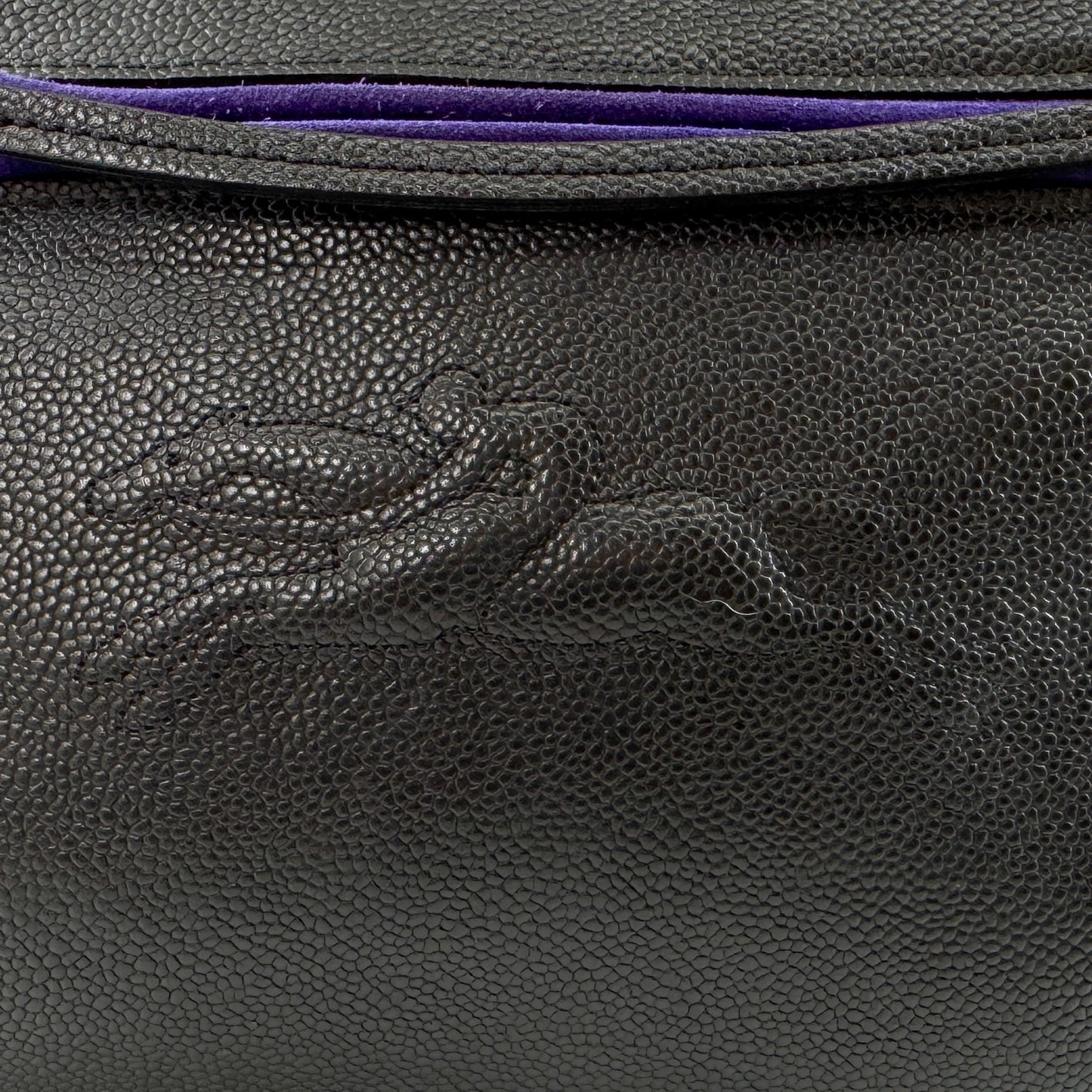 Longchamp Black Fine Grain Leather Gatsby Tote Bag