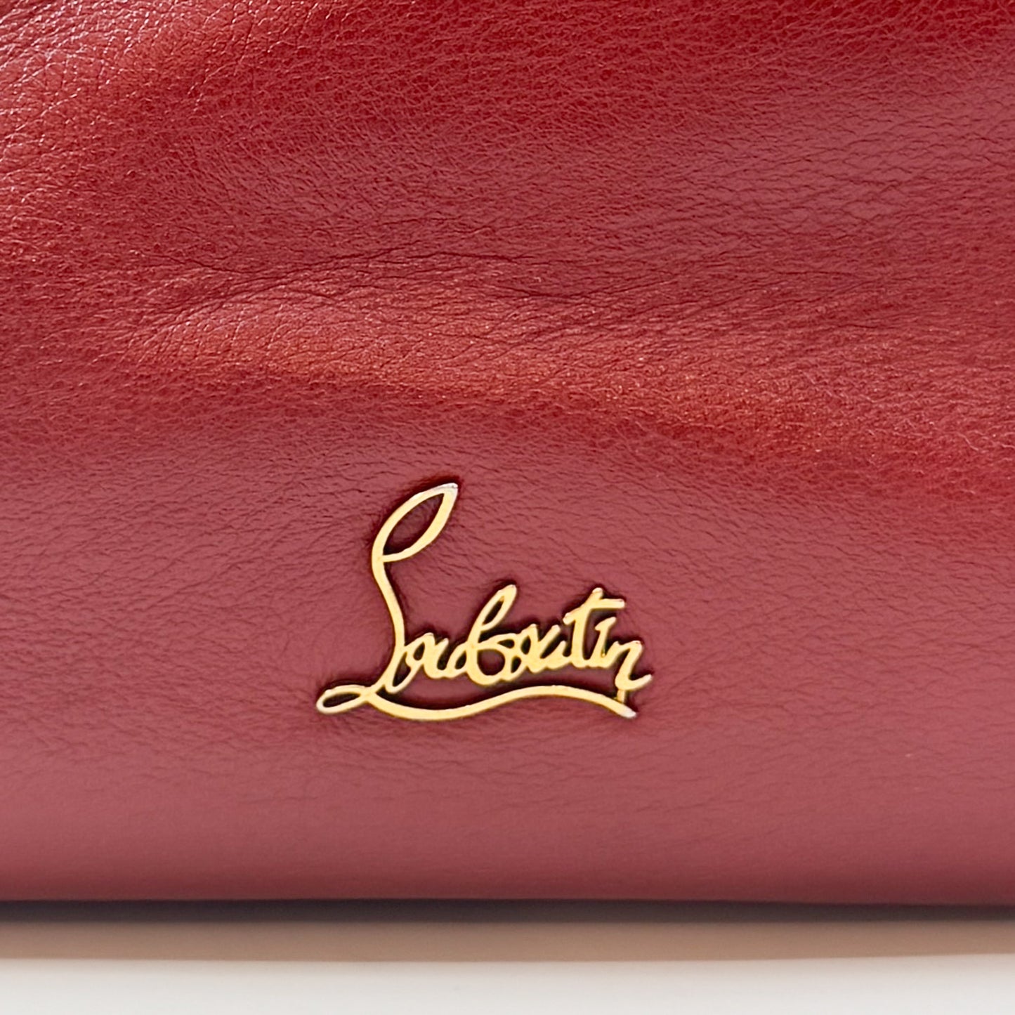 Christian Louboutin Burgundy Red Leather Farida Tote Bag