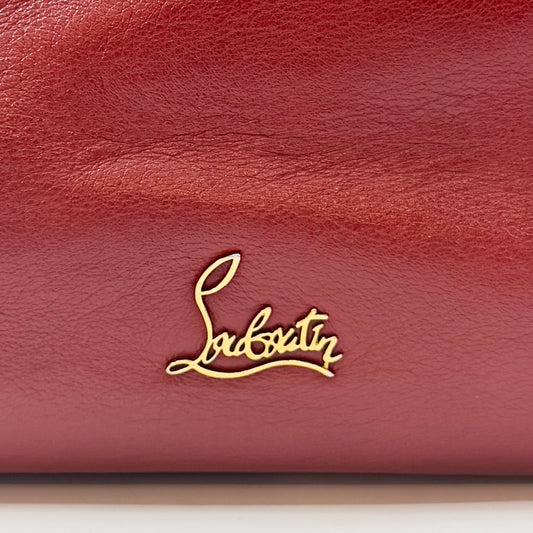 Christian Louboutin Burgundy Red Leather Farida Tote Bag