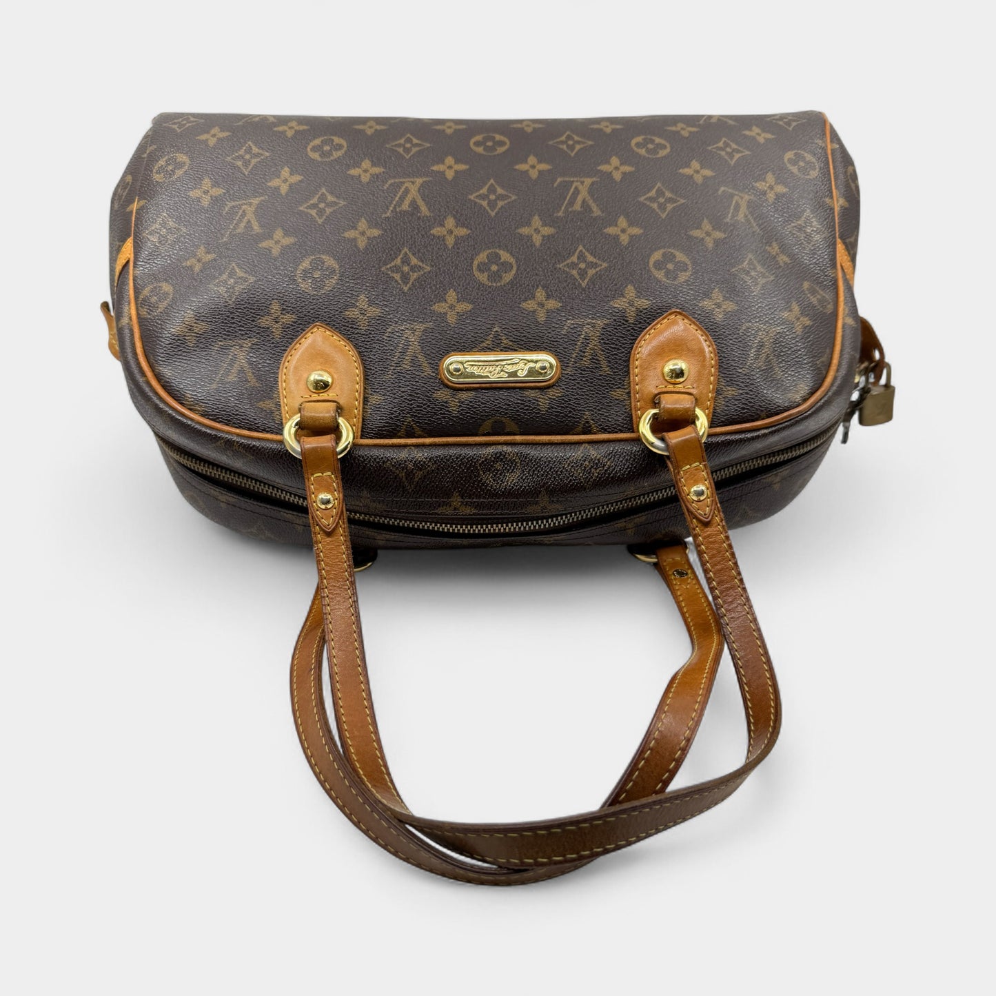 Louis Vuitton Montorgueil PM Coated Canvas Top Handle Bag