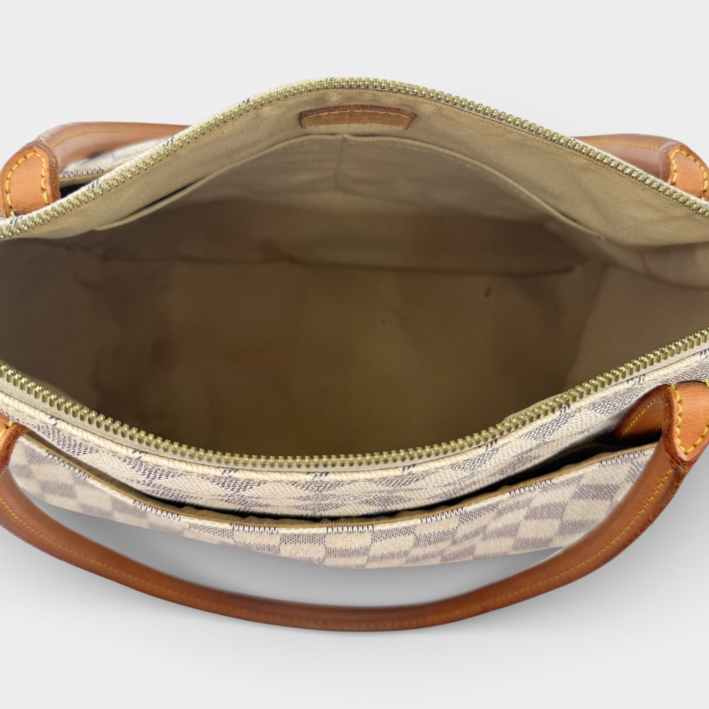 Louis Vuitton Damier Azur Canvas & Vachetta Leather Figheri PM Tote Bag