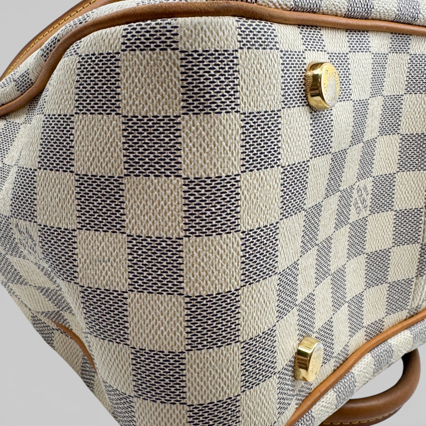 Louis Vuitton Damier Azur Canvas & Vachetta Leather Figheri PM Tote Bag