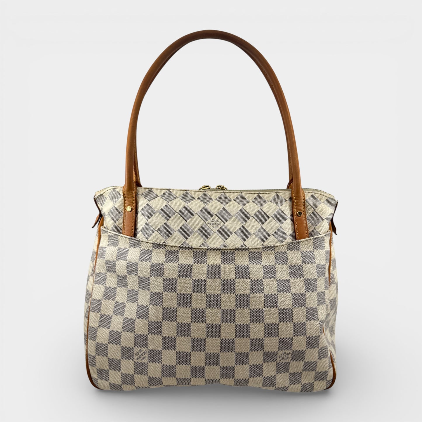 Louis Vuitton Damier Azur Canvas & Vachetta Leather Figheri PM Tote Bag