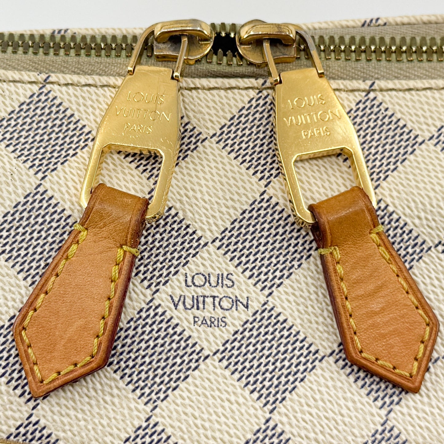 Louis Vuitton Damier Azur Canvas & Vachetta Leather Figheri PM Tote Bag