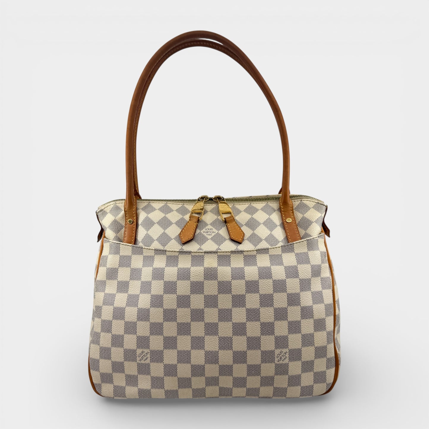 Louis Vuitton Damier Azur Canvas & Vachetta Leather Figheri PM Tote Bag